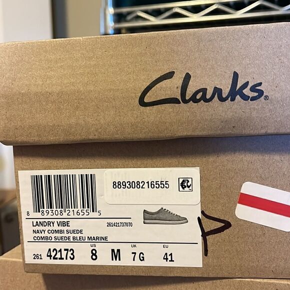 NWT Clark’s Landry Vibe Sneakers Pink Combo Suede - Picture 8 of 8